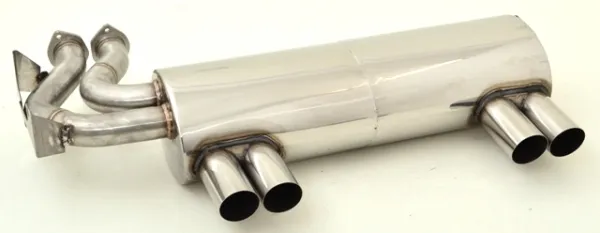 Silenziatore posteriore sportivo duplex per BMW M3 E46 63,5mm in acciaio inox con omologazione CE (senza registrazione)