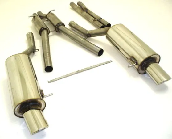 Scarico sportivo per Audi S6 C5 4.2L V8 250KW Quattro ø 2x 63,5mm Duplex in acciaio inox Omologazione CE (senza registrazione)