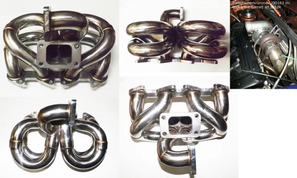 Collettore turbo per 16v Golf VW collettore in acciaio inox flangia T3 + Audi RS2 flangia WG