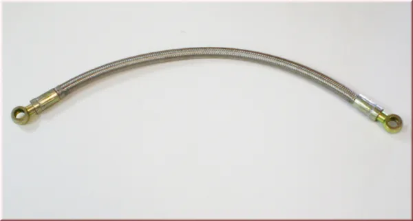 Tubo dell'acqua in acciaio flessibile ca. 50 cm D08 con occhiello M14 su entrambi i lati