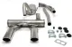 Simons Scarico sportivo duplex in acciaio inox per Opel GT 1900: sistema con tubi, silenziatore e terminali in acciaio inox piegati. Materiale di montaggio come fascette e guarnizioni incluse. Disposto su sfondo bianco.
