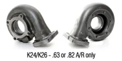 Alloggiamento scarico Garrett per GT3076R, GTX3071R, GTX3076R 63 A/R flangia K24/K26