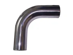 Curva in alluminio a 90° ø 57 mm - L 350 mm - Spessore parete 2 mm saldabile