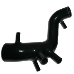Tubo di aspirazione in silicone per Audi A3, Golf 4 1.8T 150-180 CV nero ø 50 mm ID collegamento al turbo - ø 80 mm ID al LMM / CON set di fascette