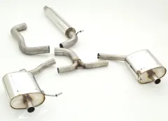 Sistema di scarico/scarico sportivo per Skoda Octavia , Jetta 5 1.4 TSI, 2.0TFSI 76mm in acciaio inox con omologazione CE (senza registrazione)