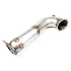 Downpipe per Abarth 500 Abarth Punto Evo 1.4T Multiair 16v ø 76mm con catalizzatore metallico 200 celle ø 100mm - in acciaio inox - EURO 6