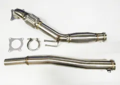 Downpipe TFSI per Golf 5 GTI, Golf 6 GTI, Seat Leon 1P, Audi A3, Audi TT 2.0 TFSI con catalizzatore sportivo 200 celle compatibile Euro 4 ø 76mm in acciaio inox