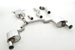 Scarico sportivo FMS per Audi A4 (B8) A5 1.8 TFSI 2.0 TFSI 2WD Quattro ø 76 mm in acciaio inox duplex con omologazione CE (senza registrazione)