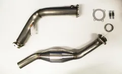Downpipe a Y per Audi A4 B8 2.0 TFSI ø 76mm con catalizzatore 200 celle racing in acciaio inox 