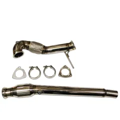 Downpipe a Y per Audi S3 8L 209PS TT 225PS ø 76mm in acciaio inox con catalizzatore sportivo a 200 celle (ø 120mm) 76mm