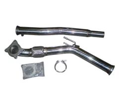 Downpipe a Y per Golf 5 6 GTI 2.0 TFSI ø 76mm in acciaio inox con tubo flex interlock 76 mm