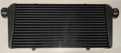 Intercooler 600x300x76mm in alluminio - Attacchi 76mm intercooler NERO