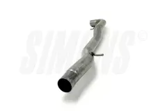 Tubo di ricambio per silenziatore centrale Racepipe ø 70mm in acciaio inox per scarico sportivo Audi S3 8L 1.8T 120216 (041-HAR)