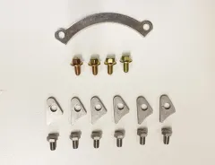Set di montaggio del turbocompressore per K03, K04-001, K04-015 e K04-023 con 6 viti e 6 piastre di fissaggio.