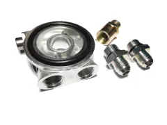 Adattatore filtro olio (piastra intermedia) per radiatore olio ausiliario con termostato e attacchi D08