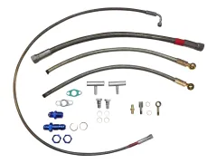 Kit di collegamento olio e acqua per motori VR6 R32 per turbocompressori a sfere con uscita sul tendicatena
