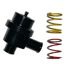 Valvola a pistone pop off in alluminio per 1.8T e altri veicoli turbo attacco nero da 25 mm