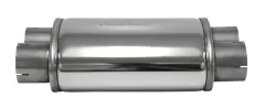 Silenziatore universale Simons Duo ø 63,5mm ovale 220x140 L 320mm inox 4x 63,5mm
