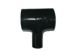 Raccordo a T in silicone 89>25 mm di diametro interno nero 4 strati spessore parete 5 mm