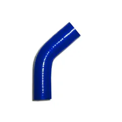 Curva in silicone 45° grado 28mm diametro interno blu L 100mm 3 strati 4mm spessore parete