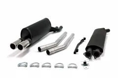 Simons acciaio alluminato Sistema di scarico sportivo 2x70 mm per BMW E24 628 CSI