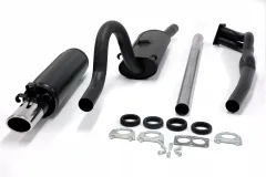 Simons Scarico sportivo in acciaio alluminato 70 / 90 mm ovale per Opel Ascona A 1.6, 1.9