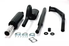 Simons Scarico sportivo in acciaio alluminato rotondo da 80 mm per Opel Manta B 1.6S, 1.9S, 1.9N, 2.0E Omologazione CE 