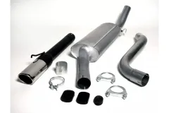 Simons Sistema di scarico sportivo alluminato 70x90 mm ovale per SAAB 900 Turbo 8V/16V Cat. 2.0 