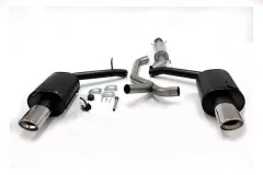 Simons Impianto di scarico sportivo Duplex in acciaio cromato 90/120 mm + 90/120 mm ovale per SAAB 9-5 Turbo 2.0/2.3 Berlina/SportWagon e 9-5 Aero Berlina/SportWagon