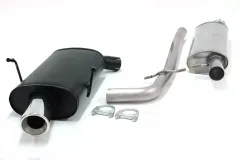 Simons Scarico sportivo in acciaio cromato 100mm rotondo per Peugeot 406 berlina 2.2