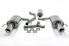 Simons Impianto di scarico sportivo in acciaio inossidabile duplex da 100 mm per SAAB 9-3 Turbo (serbatoio da 58 l)