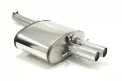 Simons Impianto di scarico sportivo in acciaio inossidabile 2x 80 mm rotondo per BMW Serie 5 E60 550i V8 berlina