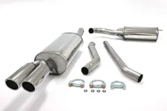 Simons Sistema di scarico sportivo in acciaio inox 2x80 mm per Audi A6 (C5) 2WD berlina/avant/station wagon 1.8T/1.9TDI/2.5TDI omologazione CE