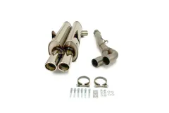 Simons sistema di scarico sportivo in acciaio inox 2x80 mm per BMW E36 316i/318i berlina/coupé/convertibile/touring senza immatricolazione