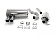 Simons Impianto di scarico sportivo in acciaio inossidabile 2x80 mm per BMW E92 323, 325, 330i (N52) 2005-2007 con omologazione CE (non soggetto a registrazione)