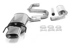 Simons Sistema di scarico sportivo in acciaio inox 85 x150 mm angolare per SAAB 9-3 Turbo (serbatoio 61L)