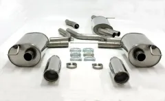 Simons Sistema di scarico sportivo in acciaio inox duplex 100 mm per Audi A6 (C6) 2WD berlina/vant/station wagon 2.0TFSi