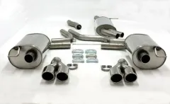 Simons Sistema di scarico sportivo in acciaio inox duplex 2x 80 mm per Audi A6 (C6) 2WD berlina/vant/station wagon 2.0TFSi