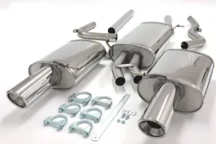 Simons Sistema di scarico sportivo in acciaio inox Duplex L+R 1x100 mm per Audi iA4 (B7) 2WD Berlina/Avant/Convert 1.8T/2.0TFSI Omologazione CE