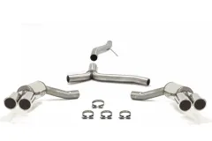 Simons Sistema di scarico sportivo in acciaio inox Duplex L+R 2x80 mm per Audi A4 (B8) 2wd/Quattro berlina/avant/allroad/station wagon 2.7TDI/3.0TDI Omologazione CE (senza registrazione)