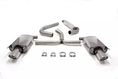 Simons Scarico sportivo in acciaio inox duplex 90/120 mm + 90/120 mm ovale per Opel Insignia Berlina 2WD 2.0 Diesel omologazione CE