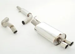 Scarico sportivo per Golf 4 1.4 1.6 1.8 1.8T 1.9TDI 1.9SDI 2.0 2.3 V5 76 mm in acciaio inox con omologazione CE (senza registrazione)